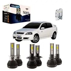 Kit Super Led Plus Astra 1999 A 2012 30w 8000k Luxbeam Lâmpada Farol Alto Baixo Milha
