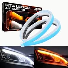 Par Fita Led DRL 60cm 45cm 30cm 12v Efeito Start Farol Drl + Seta Sequencial 8000k 6500k 3000k Auto