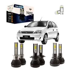 Kit Super Led Plus Corsa 2002 A 2012 30w 8000k Luxbeam Lâmpada Alto Baixo Milha