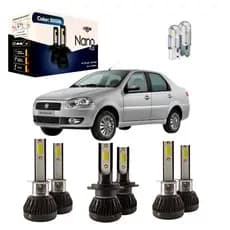 Kit Super Led Plus Siena 1996 A 2008 30w 8000k Luxbeam Lâmpada Farol Alto Baixo Milha