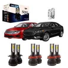 Kit Super Led Plus Fusion 2006 A 2018 30w 8000k Luxbeam Lâmpada Farol Alto Baixo Milha