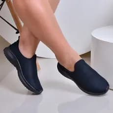 Tenis Feminino Caminhada - Sapato Feminino Meia - Tênis meia Confortável Sem Cadarço