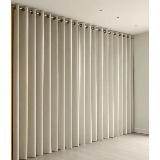 Cortina Linho 100 % BLACKOUT OFF White
