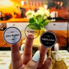 Kit 48 Etiquetas para Temperos e Condimentos Ideal para Organização Vinil Resistente a Água