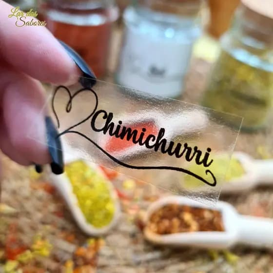 50 Adesivos Transparentes para Temperos e Mantimentos 5x2cm à Prova d’Água Organização de Cozinha