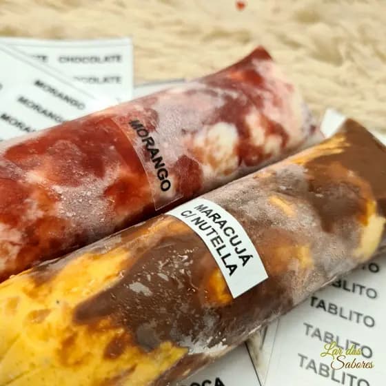 Adesivo para Geladinho Gourmet Personalizado Etiqueta de Sabor Adesivo de Sabor Sacolé Dindin 3x1cm
