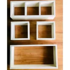 kit 4 Nichos de parede multiuso 100% MDF branco presente dia das mães
