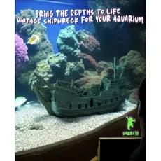 Decoração de aquário naufrágio peixes