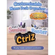 Organizador de mesa com nome personalizável