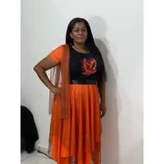 Vestido labareda de Fogo