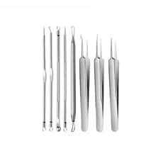 Extrator Removedor De Espinha Cravo Acne Inox 8 Peças - Envio em 24h