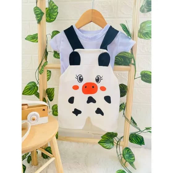 Jardineira Animais Infantil Roupas de Bebê e Crianças Meninos e Meninas