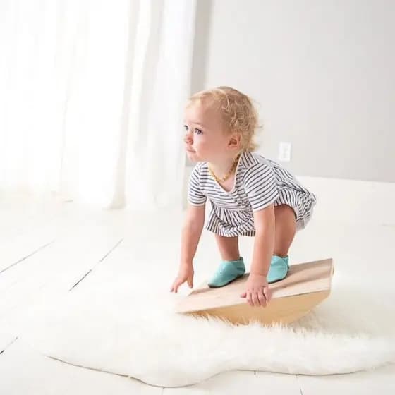 Prancha Equilíbrio Infantil Montessori Prancha equilibrista Força central estabilidade