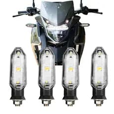 Kit 4 ou 2 Seta Pisca para Moto Universal Modelo Esportivo CB 250F Twister Cb 300 Tornado Bros Xre 300 Ybr 125 Honda