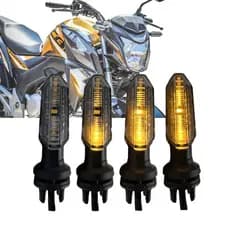Kit 4 Pisca Seta Led Sequencial para Moto Honda Cb250f Twister Fan Titan