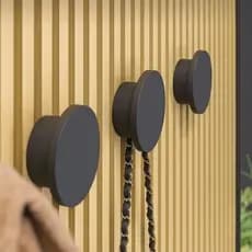 Kit Porta Toalha Pendurador Banheiro Com Fita Adesiva Preto