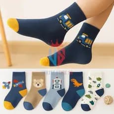 Kit 24 Pares Meia Infantil  Menino Estampadas Criança Masculino 0 A 10 Anos Premium