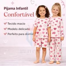 Pijama Infantil Menina 100% Algodão 02 ao 10 Confortável Macio com  Estampas Divertidas