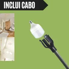 Trocador De Lampada Led Bulbo E27 Lampada 30w Suporte para Lampada Trocar Lampada M