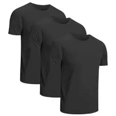 Kit 3 Camisetas Masculinas Básicas Poliéster Dia a Dia Lisas Premium