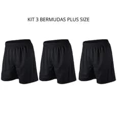 KIT 3 BERMUDAS PLUS SIZE - G1 G2 G3 e G4 LISAS MASCULINAS