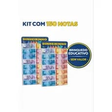 Brinquedo educativo em 6/3/2/1 cartela Células real de brincar dinheirinho