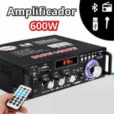 Super amplificador 220v Bass 600w Bluetooth USB FM AUX SD karaoke controle remoto home cinema