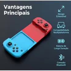 Controle gamepad BSP-D3 Bluetooth para celular extensível recarregável iOS Android