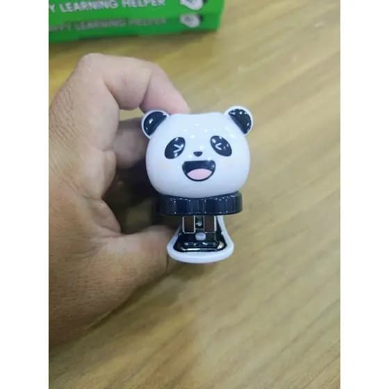 kit 12  mini grampeador ursinho Panda para escritório escolar casa
