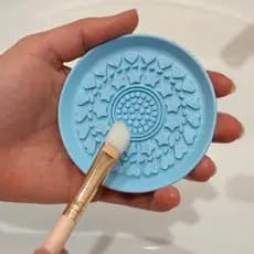 Limpador de Pincéis de Maquiagem 8cm | Lavador Compacto Portátil para Limpeza de Pincéis