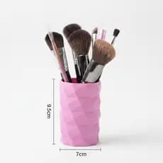 Porta Pincéis Lápis Organizador Maquiagem Mesa Home Office Multiuso Design Low Poly Pincéis Makeup