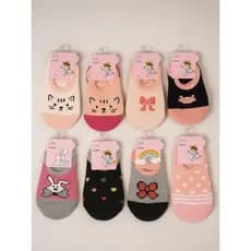 Kit meias estampadas com sola emborrachada
