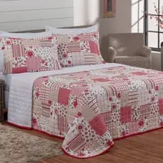 Cobre Leito Colcha Casal King Porta Travesseiro Fascínio 03 Peças Fronha Roupa de Cama