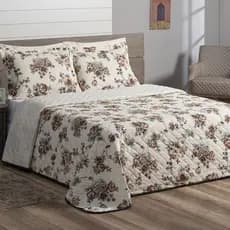 Cobre Leito Colcha Casal Queen Porta Travesseiro Fascínio 03 Peças Fronha Roupa de Cama
