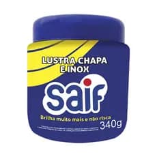 Pasta De Polir Lustra Chapa Inox E Fogões A Lenha - Saif 340g