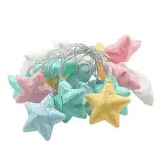 Estrela Rachada Colorida 10 Led Light String Garland Lâmpada De Conto De Fadas Festa De Decoração Do Quarto 2m