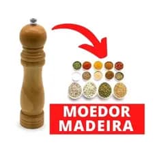 Moedor De Tempero Pimenta do Reino E Saleiro De Mesa Manual Sal Grosso 15 CM