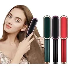 Escova Pente Alisadora Anion Hair Pro Secador, Chapinha e Modelador de Cachos Bivolt