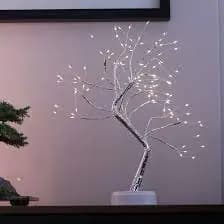Luminária Árvore Luz De Fada Led Usb Botão Touch Branco Quente