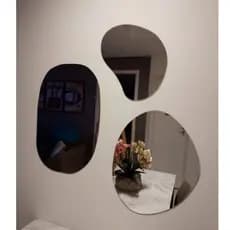 Kit 3 peças Espelho orgânico abstrato Futurista Promoção de lançamento pequeno médio e grande Decoração