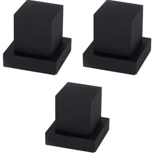 3 Acabamento Quadrado Black Fosco Metal  Para Registro Deca ou Padrão Deca