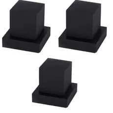 3 Acabamento Quadrado Black Fosco Metal  Para Registro Deca ou Padrão Deca
