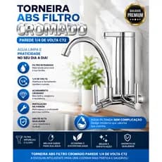Torneira Filtro Bica Movel em Abs 1/4V C 72 Cromado-Luxo (Parede)