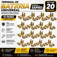 20 Terminal De Bateria Universal Modelo ( Sapão) Formando 10 Pares