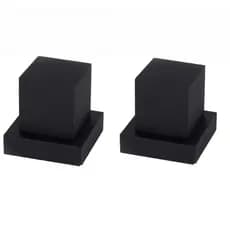 2 Acabamento Quadrado Metal Preto Black - Padrão Deca