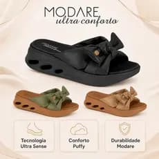 Tamanco Modare Feminino Ultra Conforto Flatform Laço Leve e Macio | Lançamento Original !