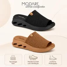 Tamanco Modare Ultraconforto Knit Slide Plataforma Leve Confortavel | Lançamento Original !