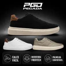 Sapatenis Masculino Pegada PGD Fibertech Ortopedico Conforto | Lançamento! | Produto Original !