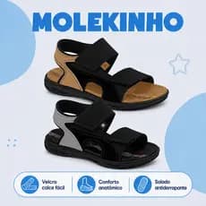 Sandália Papete Infantil Molekinho Menino Básica Conforto Calce Fácil | Lançamento Original !