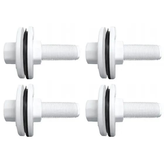 Kit com 4 Adaptador Roscável c/ Flange Fixa Branca 1/2" - Cipla